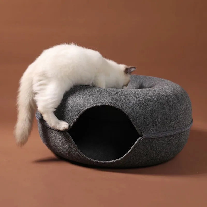 Cozy Tunnel Cat Bed